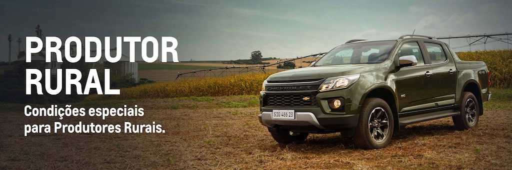 Comprar carros para produtor rural com descontos na Chevrolet